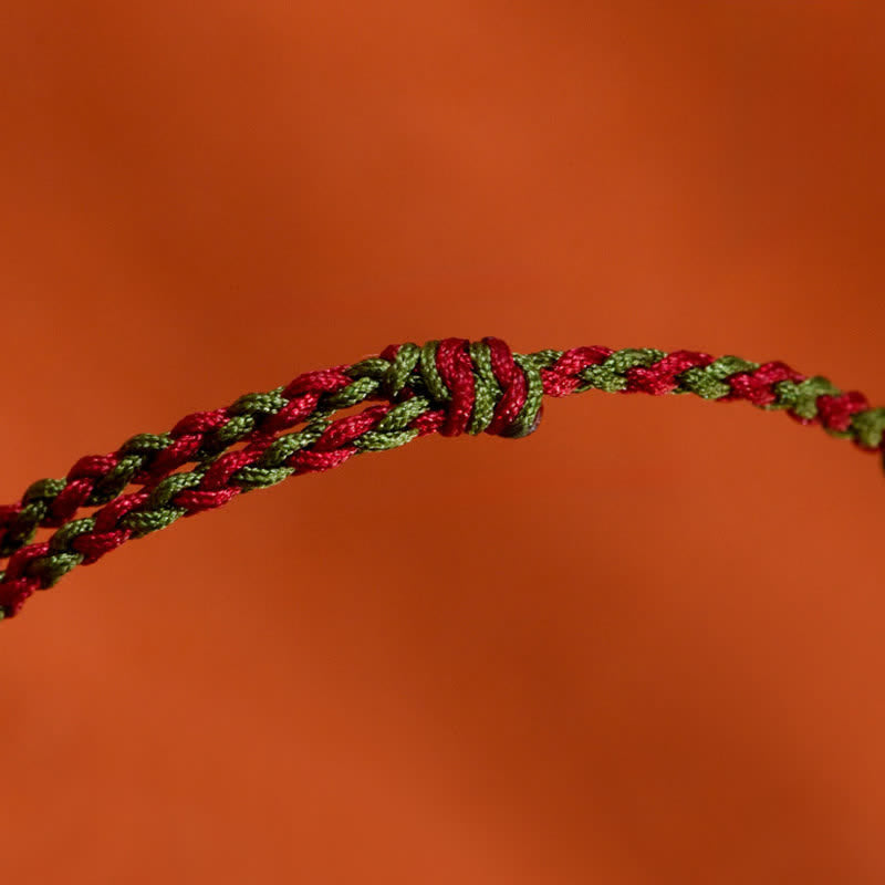 999 Gold Braided Colorful Red Green String Koi Fish Luck Bracelet Anklet
