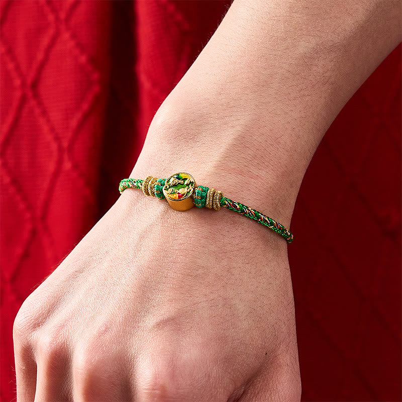 Hand-Woven String Double Koi Fish Protection Rope Bracelet