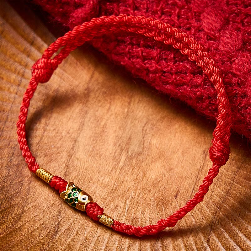 Hand-Woven Koi Fish Success Rope Bracelet