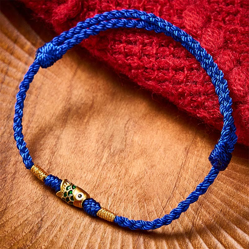 Hand-Woven Koi Fish Success Rope Bracelet