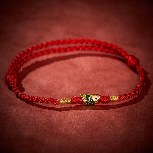 Hand-Woven Koi Fish Success Rope Bracelet