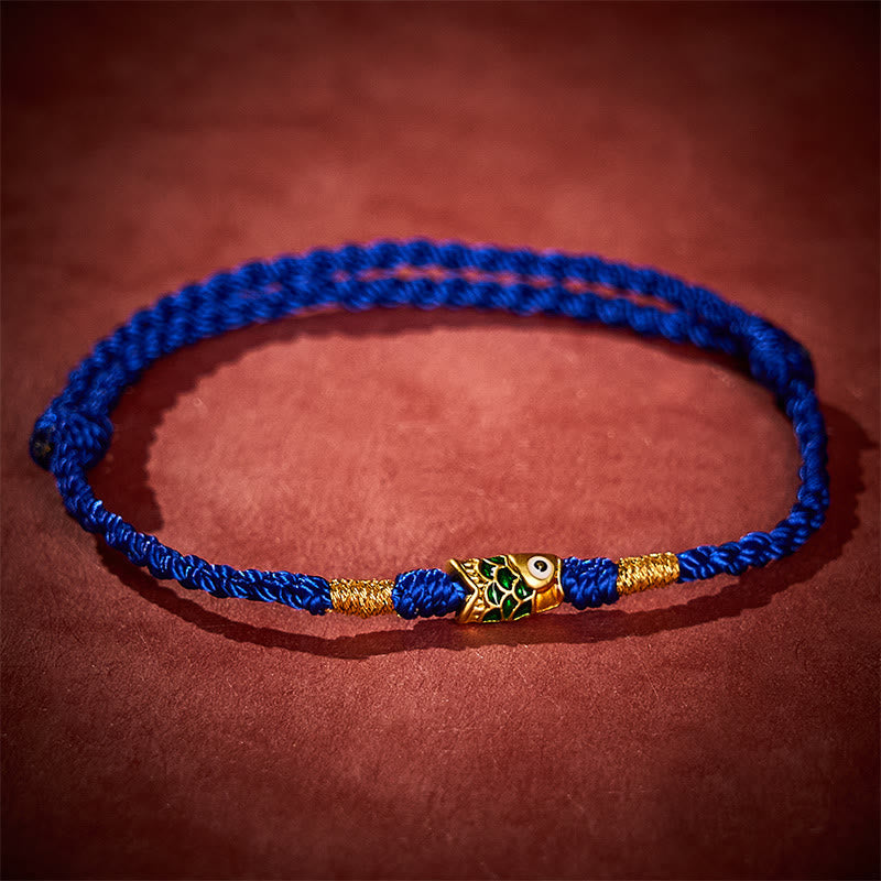 Hand-Woven Koi Fish Success Rope Bracelet