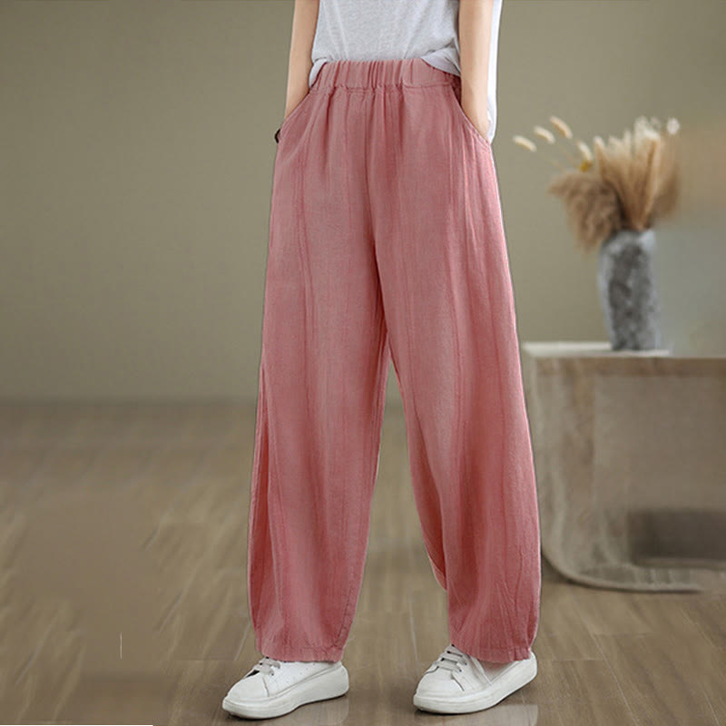 Casual Plain Women's Harem Pants With Pockets
