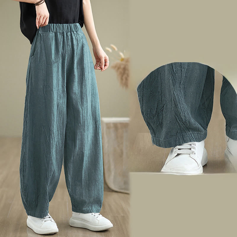 Casual Plain Women's Harem Pants With Pockets