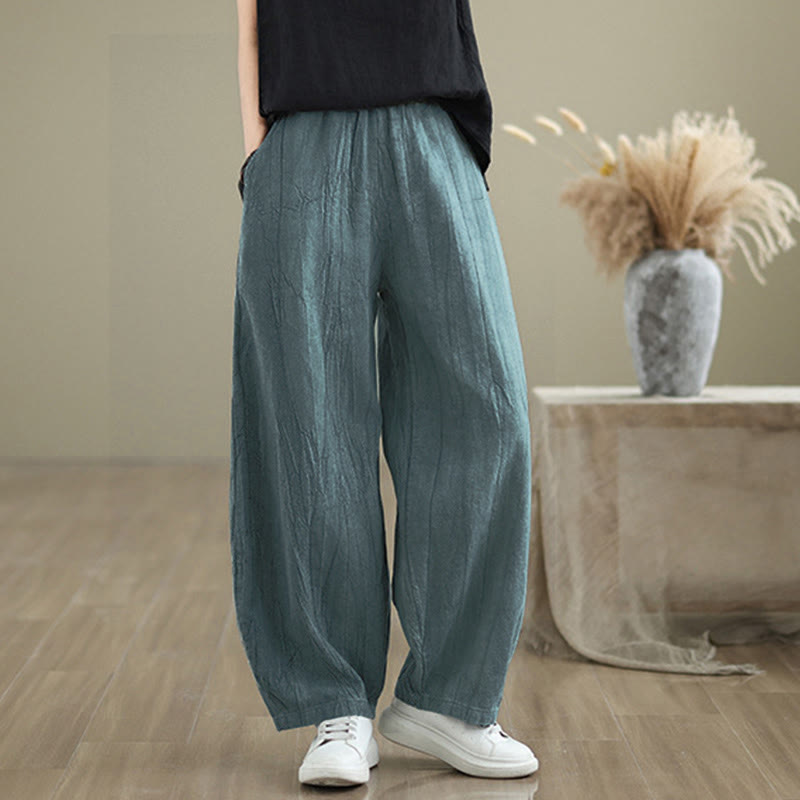 Casual Plain Women's Harem Pants With Pockets