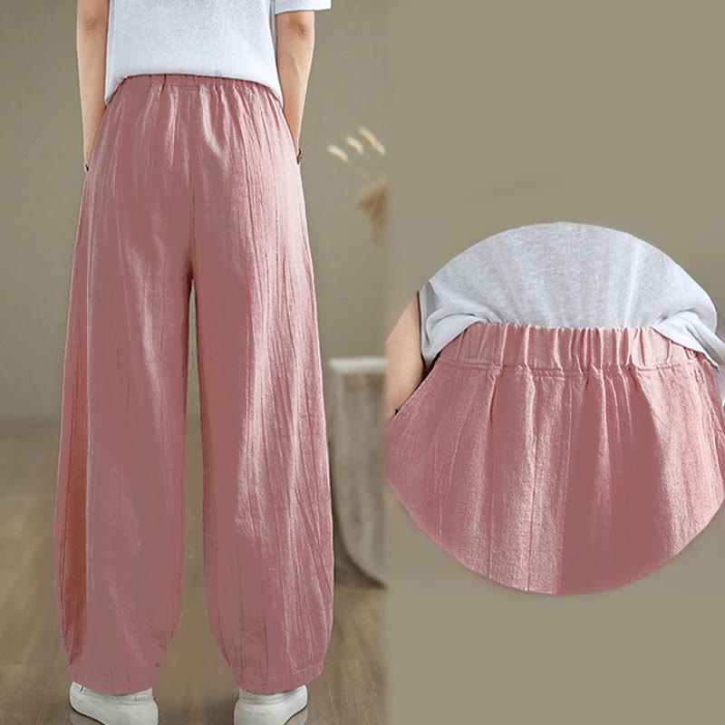 Casual Plain Women's Harem Pants With Pockets