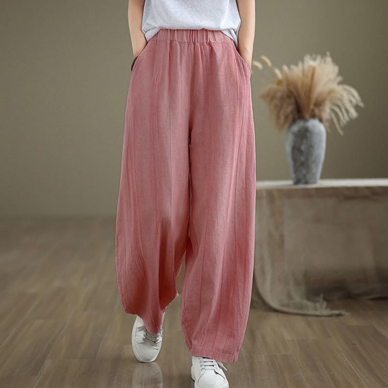 Casual Plain Women's Harem Pants With Pockets