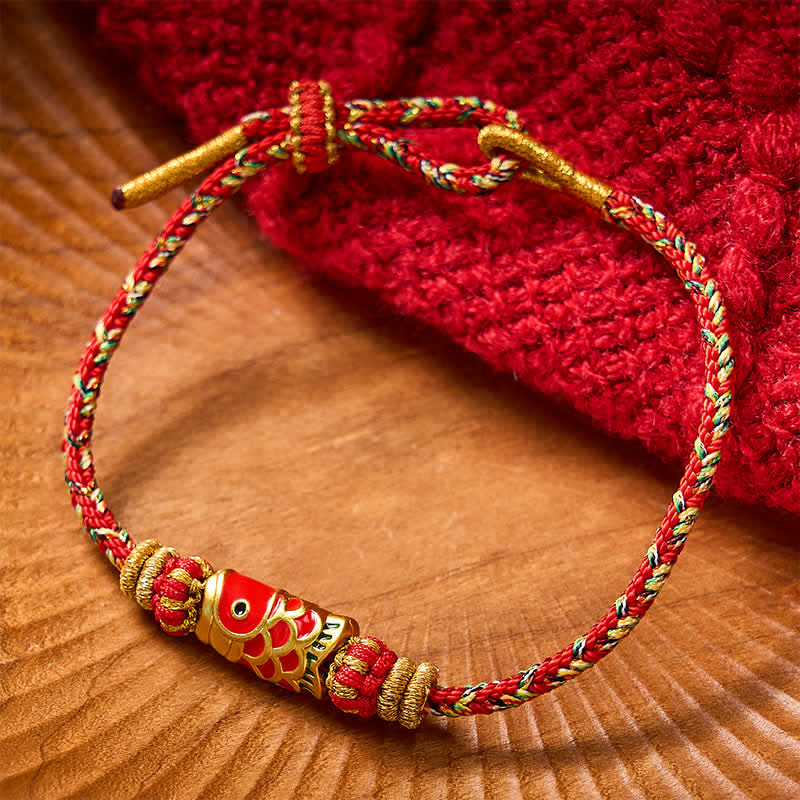 Koi Fish Luck Hand-Woven String Bracelet