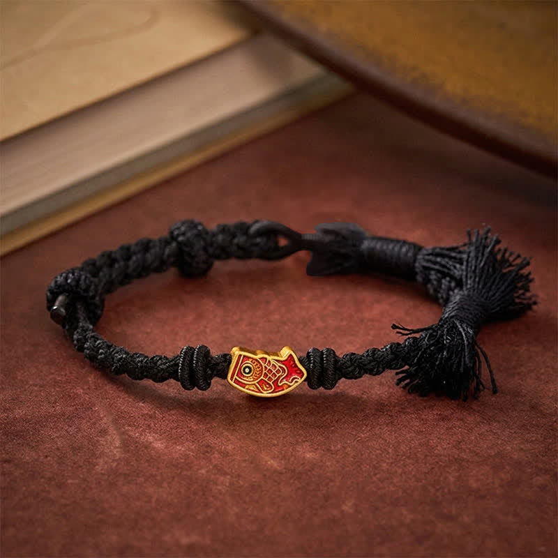 Auspicious Red String Koi Fish Success Bracelet