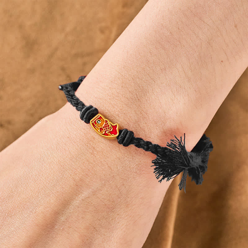 Auspicious Red String Koi Fish Success Bracelet