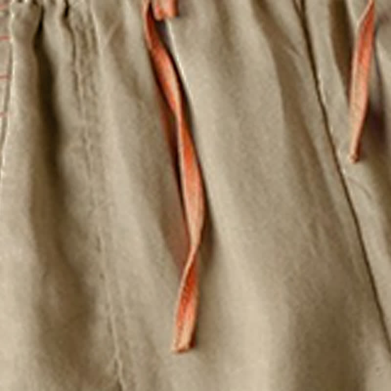 Casual Slit Hem Women's 7-8 Length Wide Leg Pants With Pockets