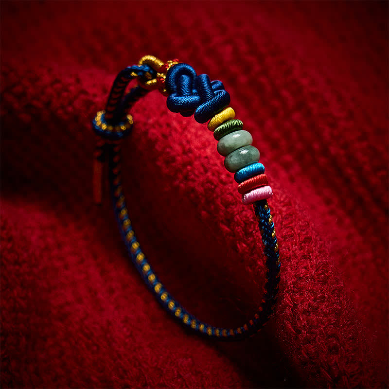 Hand-Woven Chinese Knotting Luck Jade String Bracelet