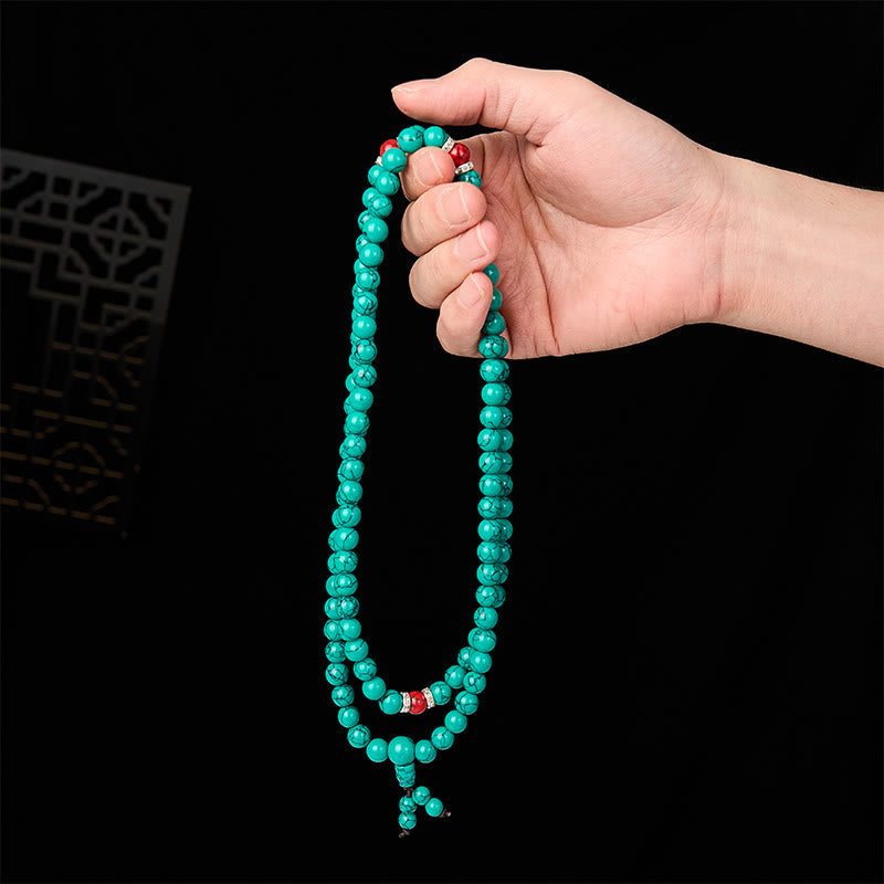 Turquoise Inspired 108 Beads Multi Wrap Protection Mala