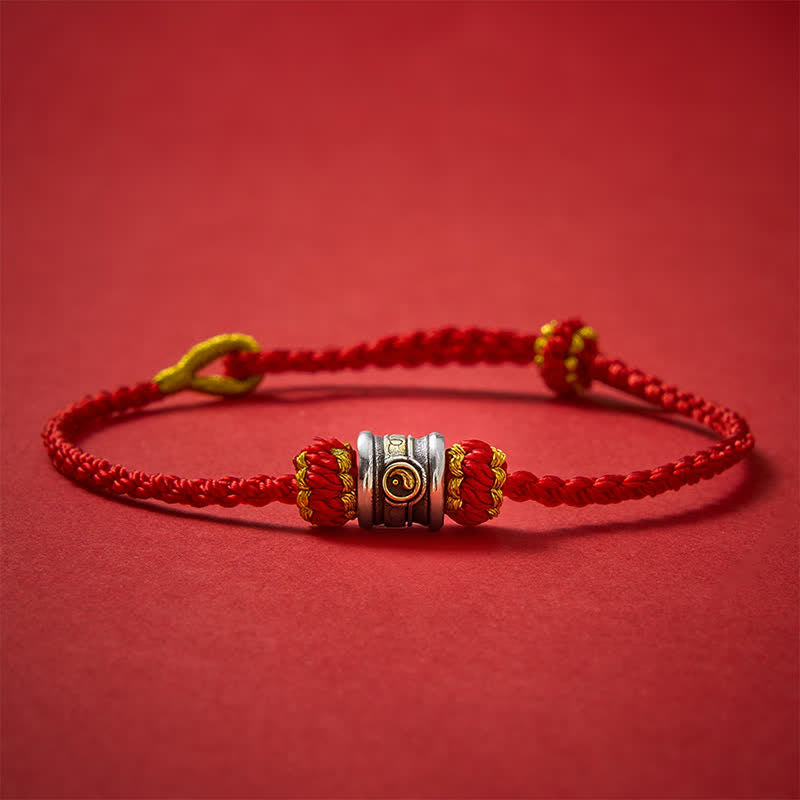Copper Yin Yang Red String Harmony Bracelet