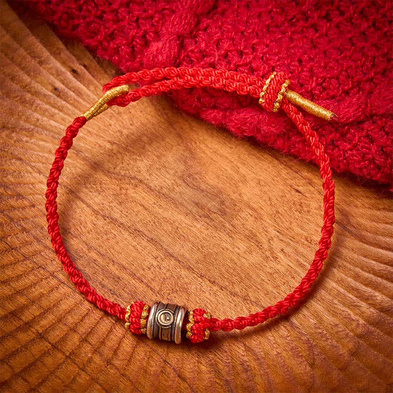 Copper Yin Yang Red String Harmony Bracelet