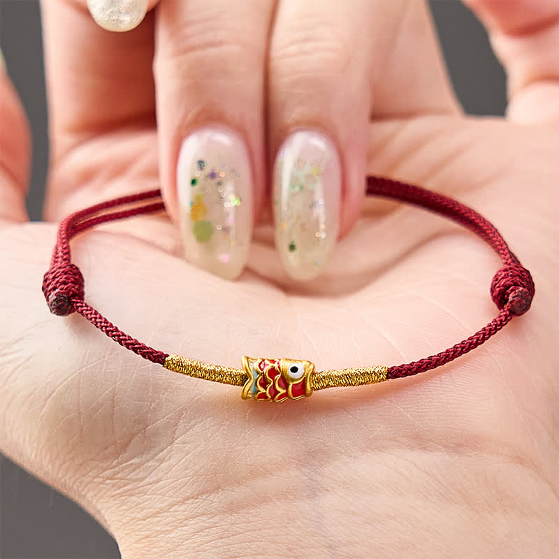 Koi Fish Luck Hand-Woven Red String Bracelet