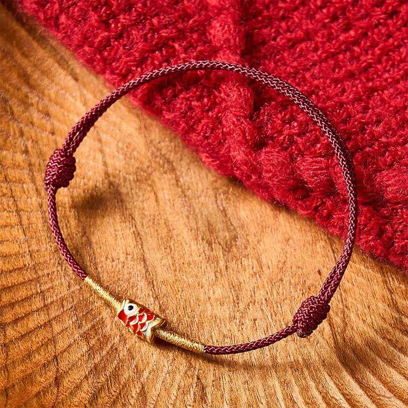 Koi Fish Luck Hand-Woven Red String Bracelet
