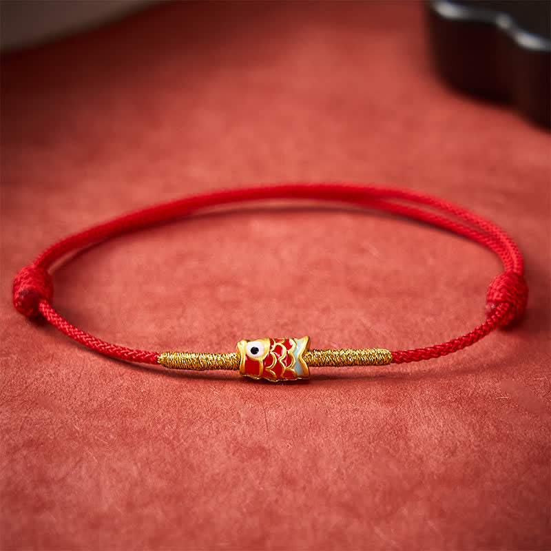 Koi Fish Luck Hand-Woven Red String Bracelet