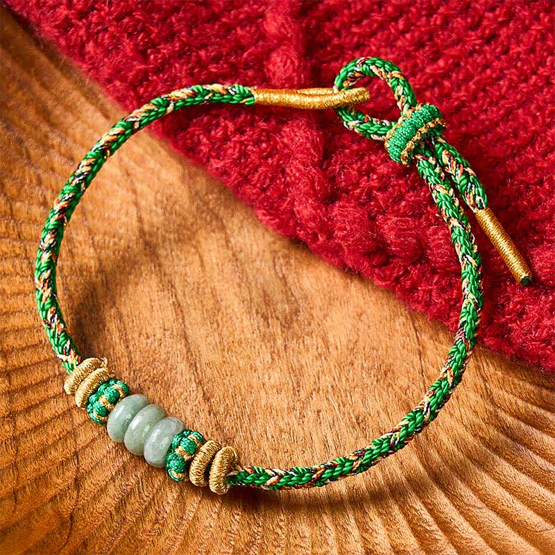 Hand-Woven Luck Abacus Jade Beads String Bracelet