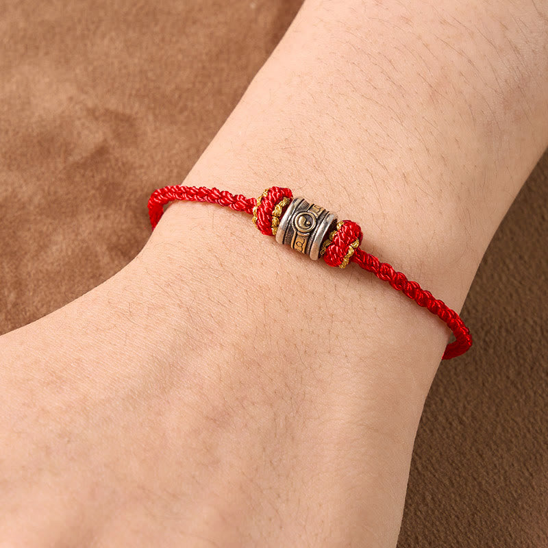 Copper Yin Yang Red String Harmony Bracelet