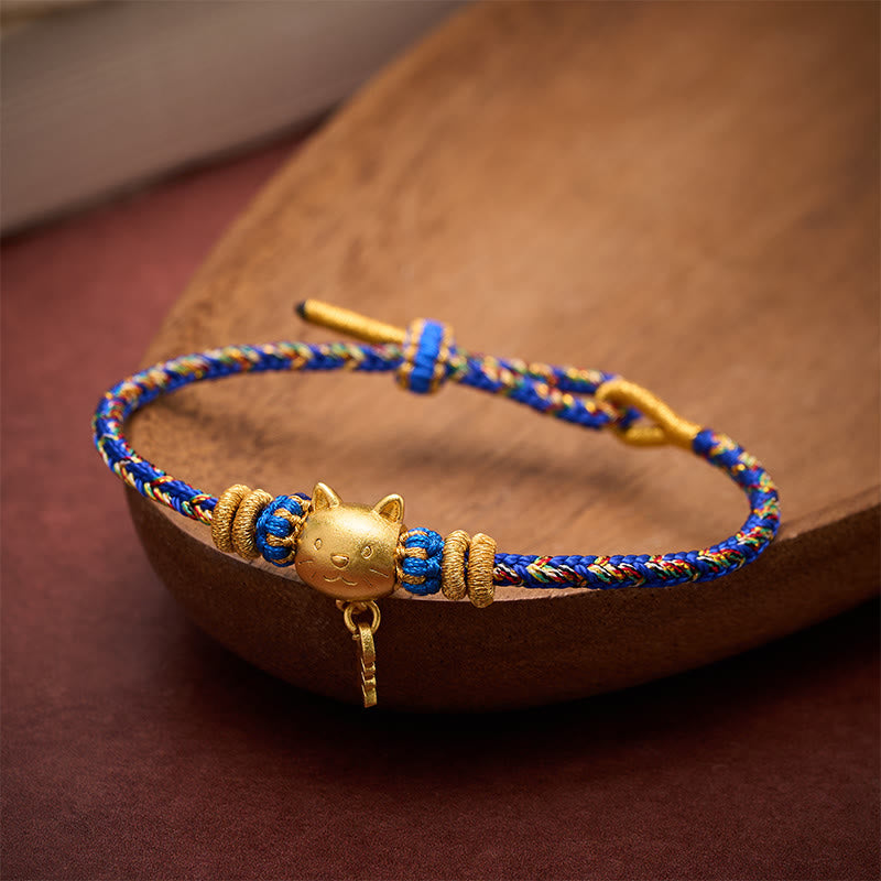 Copper Cat Fish Multiple Colors String Balance Bracelet