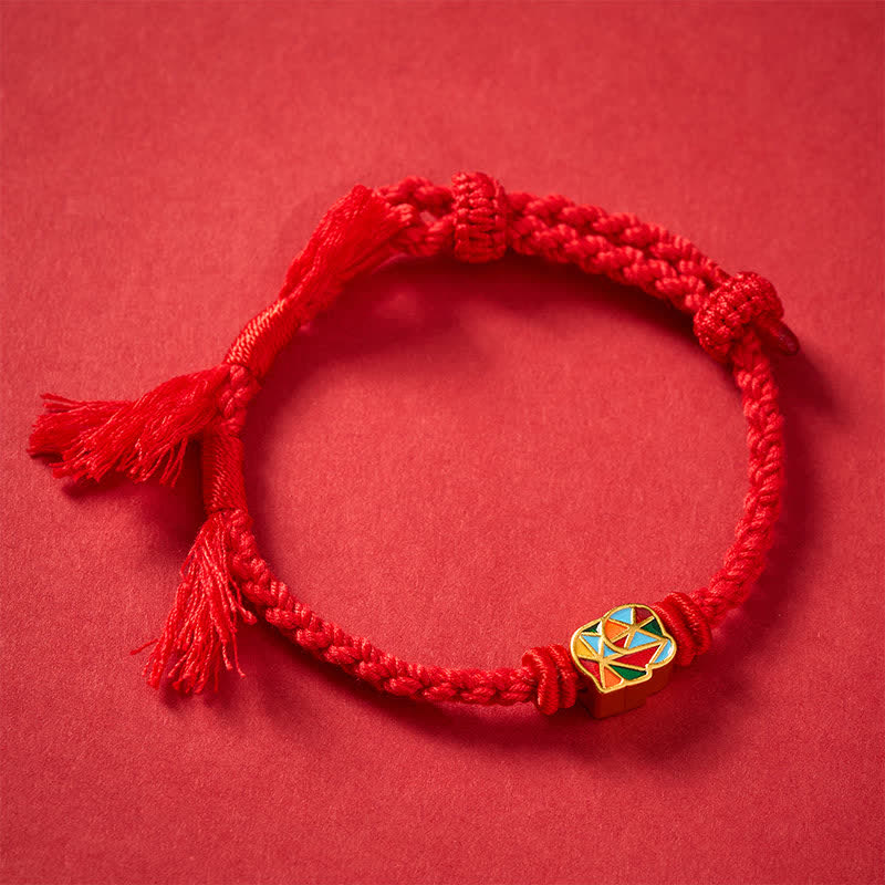 Elephant Red String Balance Tibet Adjustable Bracelet