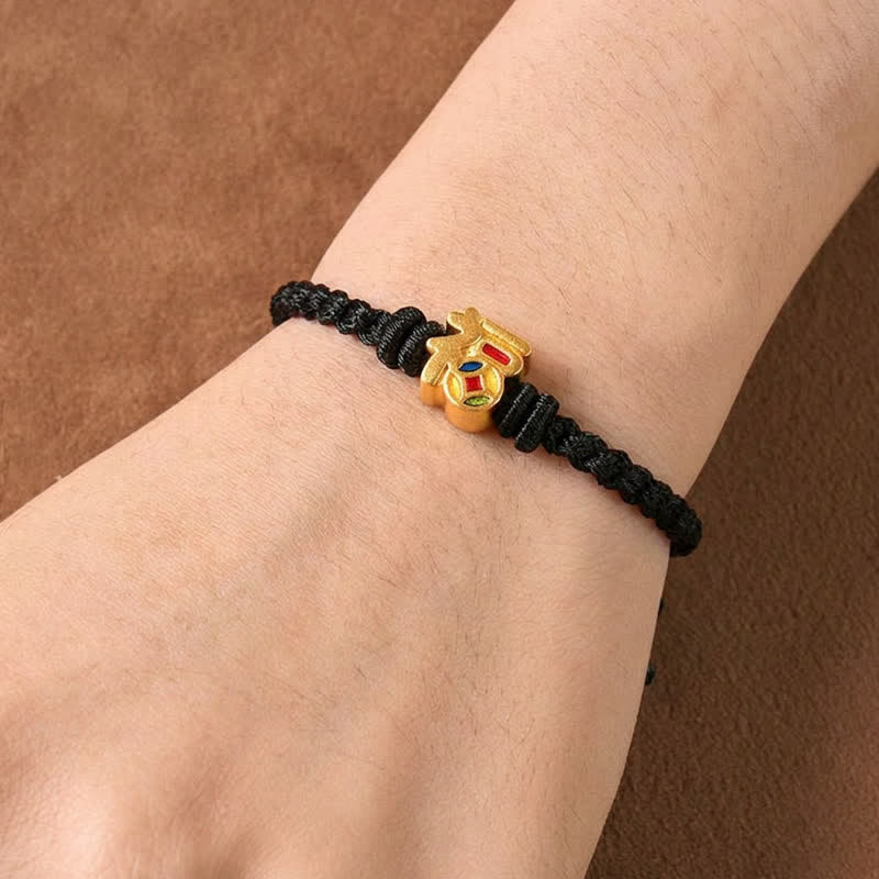 Fu Character Red String Balance Tibet Adjustable Bracelet