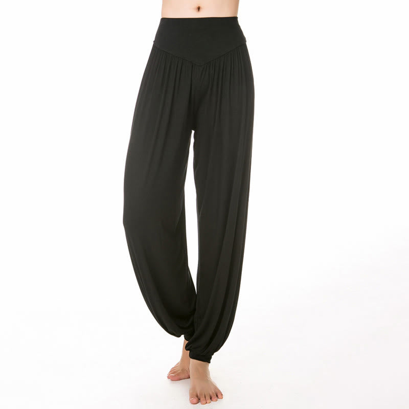 Plain Color Loose Modal Yoga Dance Harem Pants