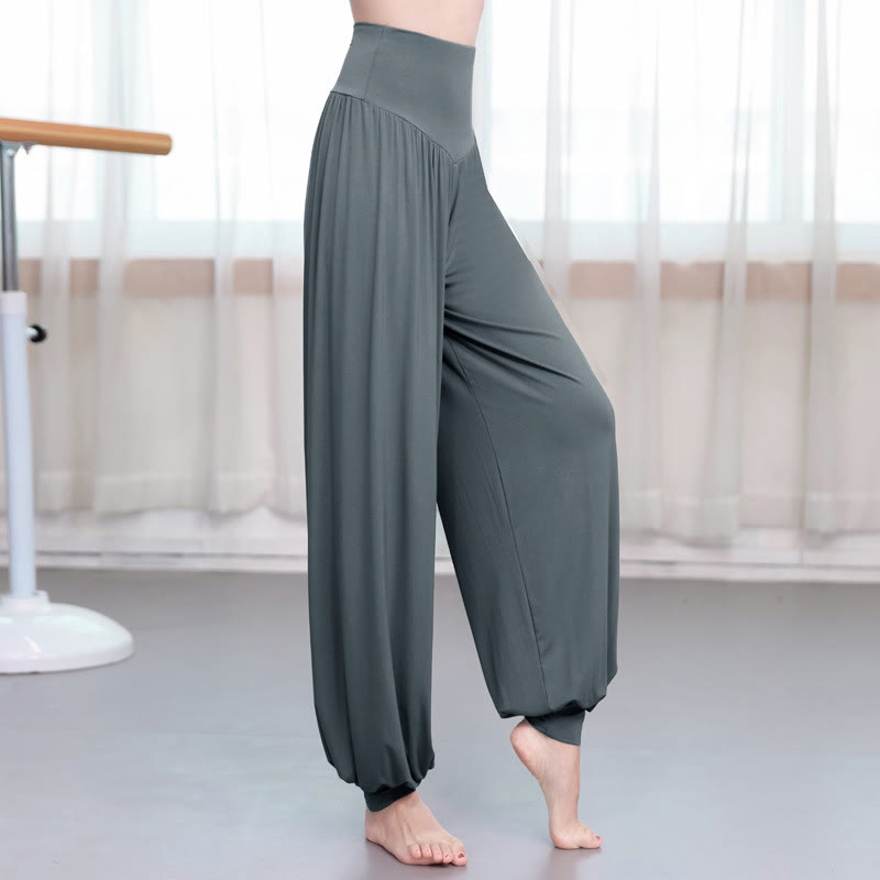 Plain Color Loose Modal Yoga Dance Harem Pants