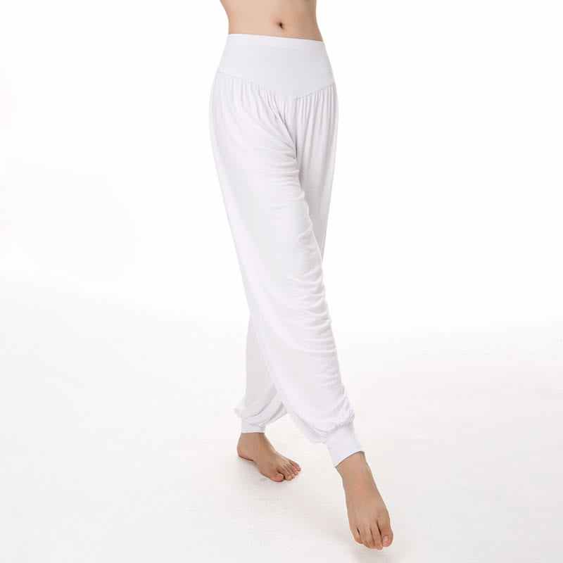 Plain Color Loose Modal Yoga Dance Harem Pants