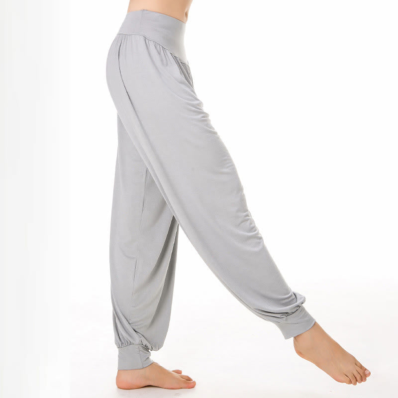 Plain Color Loose Modal Yoga Dance Harem Pants