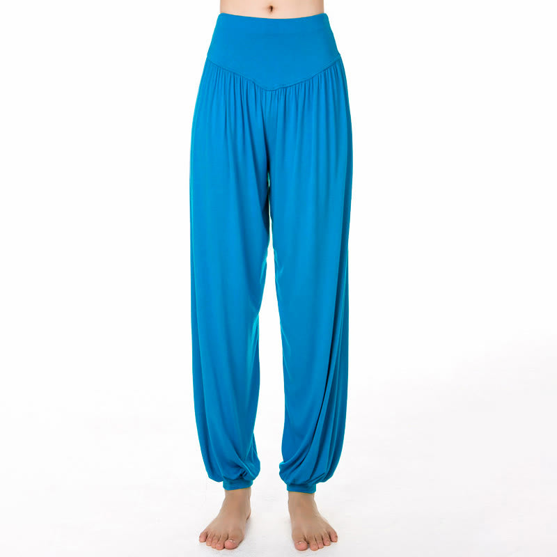 Plain Color Loose Modal Yoga Dance Harem Pants