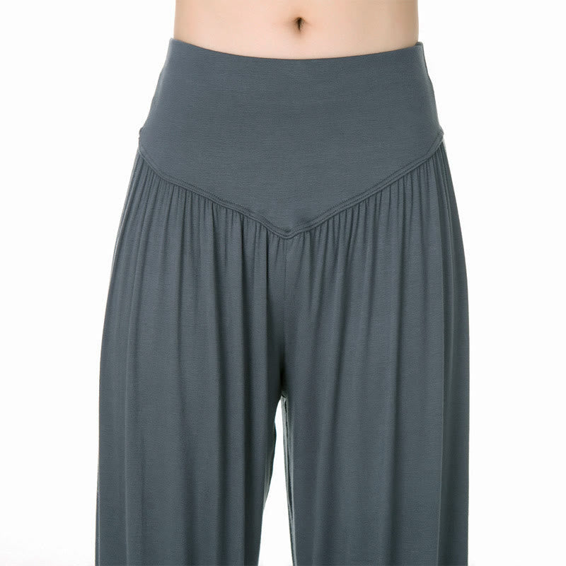 Plain Color Loose Modal Yoga Dance Harem Pants
