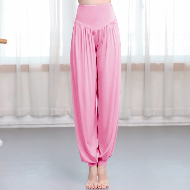 Plain Color Loose Modal Yoga Dance Harem Pants