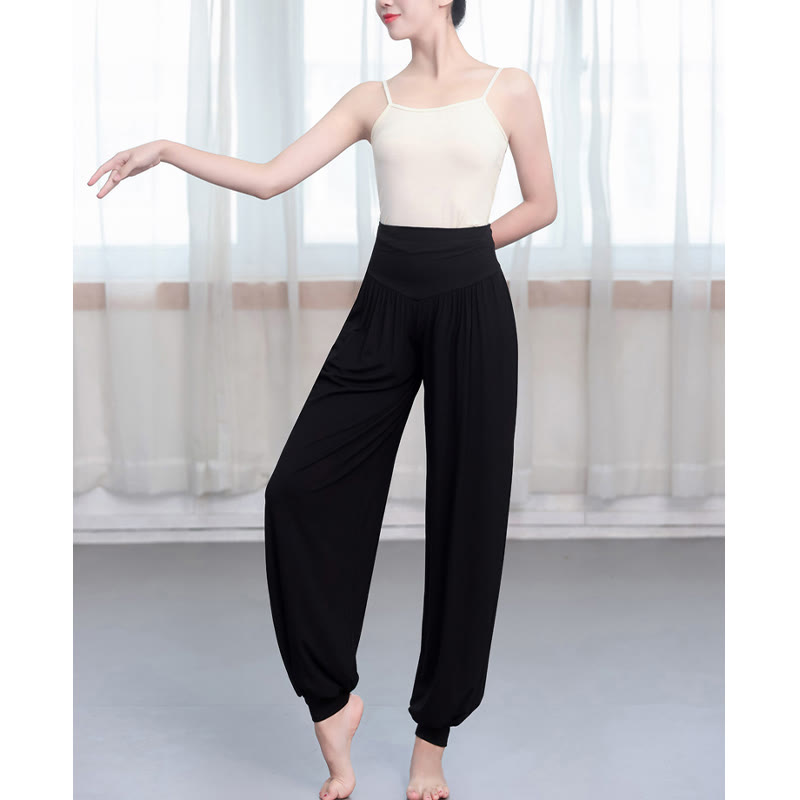 Plain Color Loose Modal Yoga Dance Harem Pants