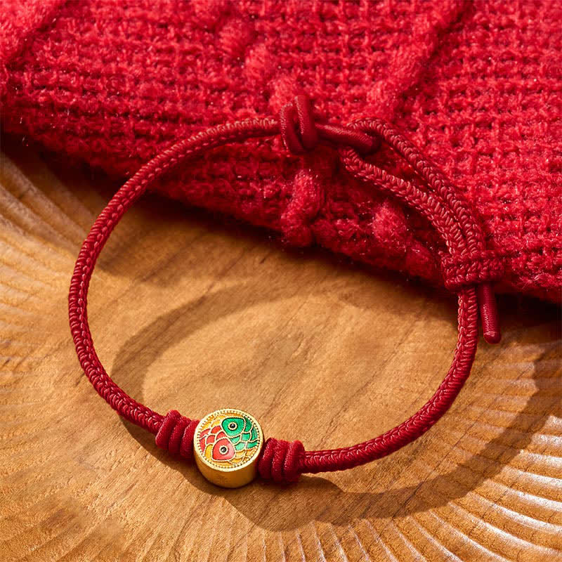 Red String Double Koi Fish Auspicious Bracelet