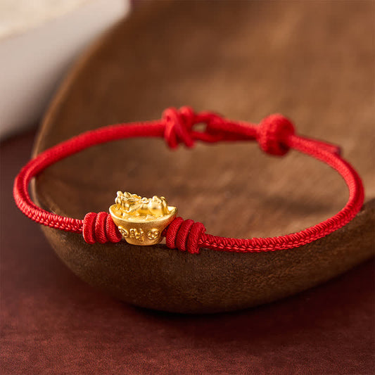 Alloy Pi Xiu Red String Wealth Bracelet