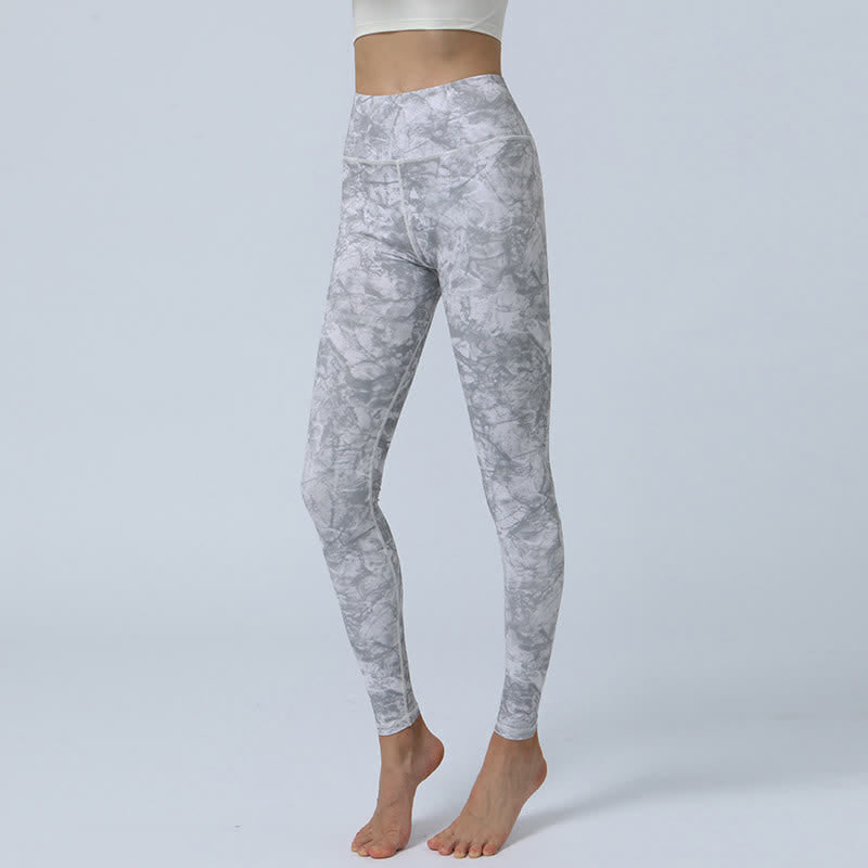 Flowers Leaves Print Sports Fitness Yoga High Waist Leggings Women's Yoga Pants