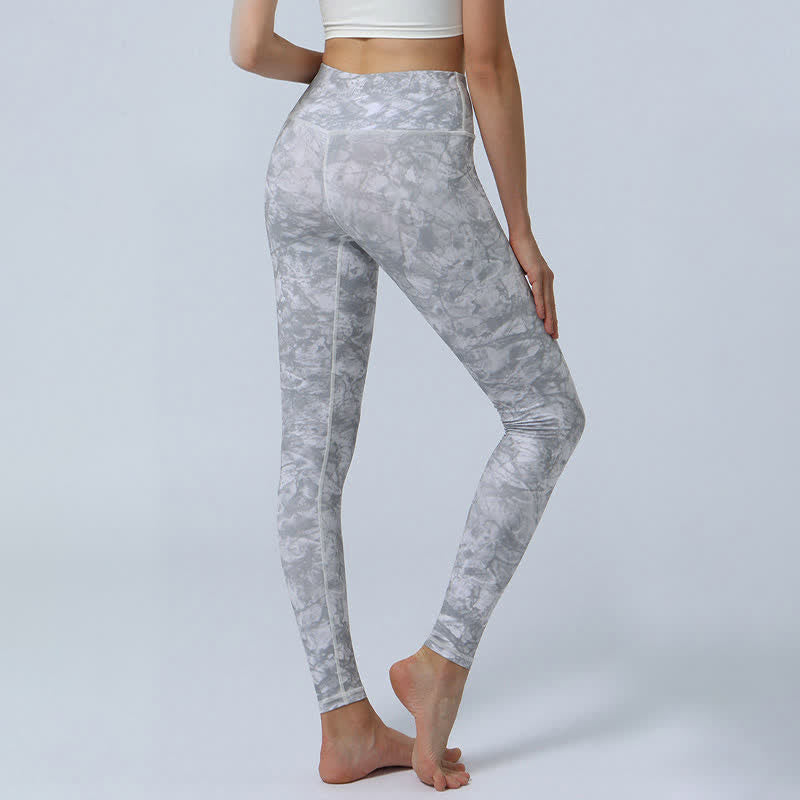 Flowers Leaves Print Sports Fitness Yoga High Waist Leggings Women's Yoga Pants