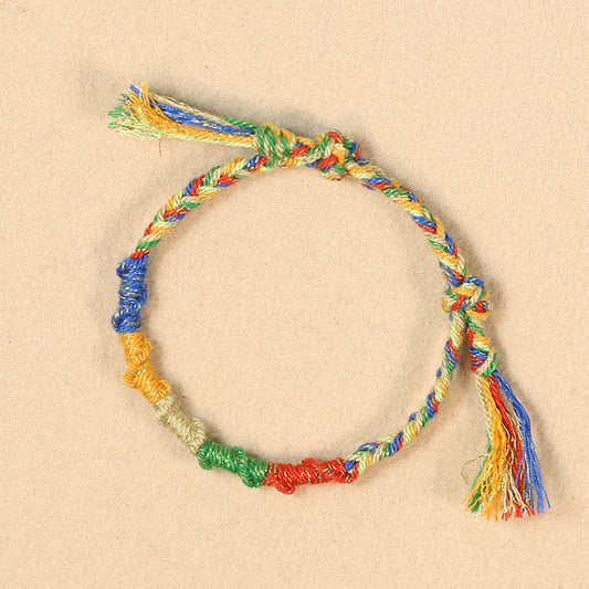 Multicolor Rope Dragon Good Luck Tibetan Bracelet