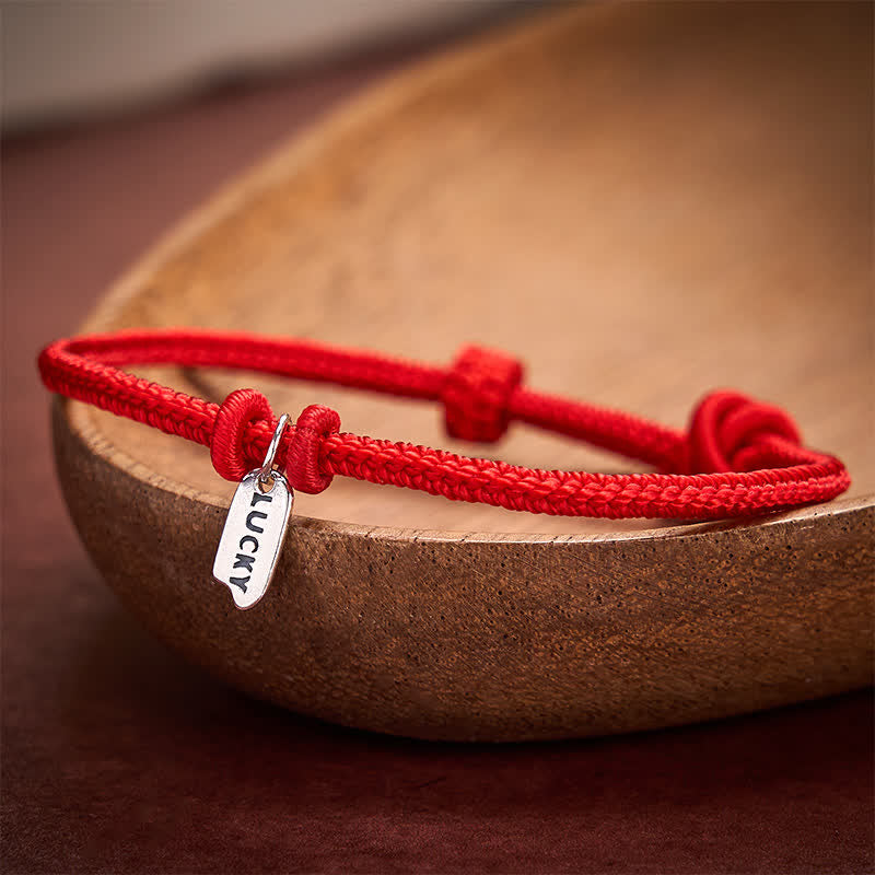 Handmade Braided Red String LUCKY Charm Adjustable Bracelet