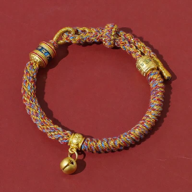 Tibetan Om Mani Padme Hum Red String Protection Bracelet
