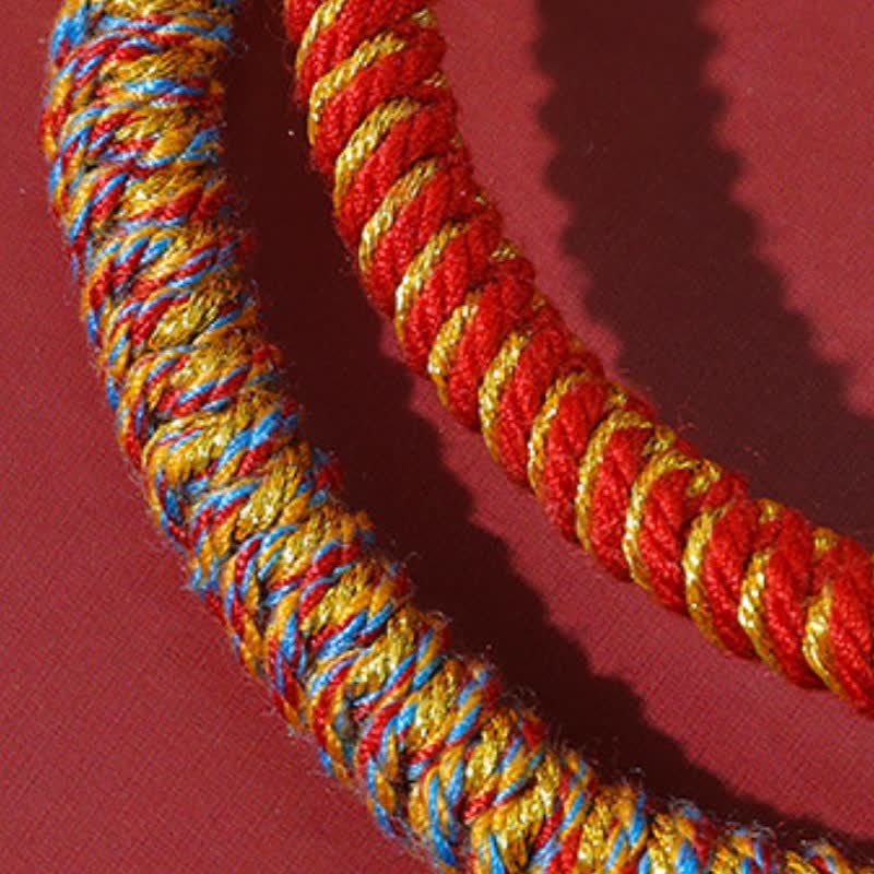 Tibetan Om Mani Padme Hum Red String Protection Bracelet
