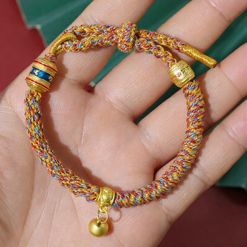 Tibetan Om Mani Padme Hum Red String Protection Bracelet