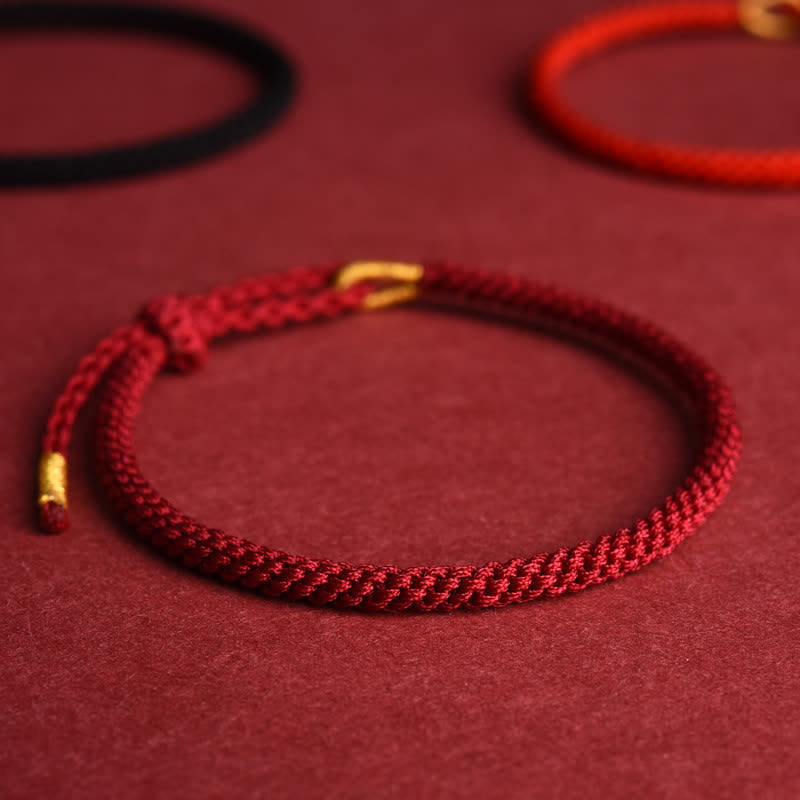 Red String Hand-Woven Adjustable Protection Bracelet