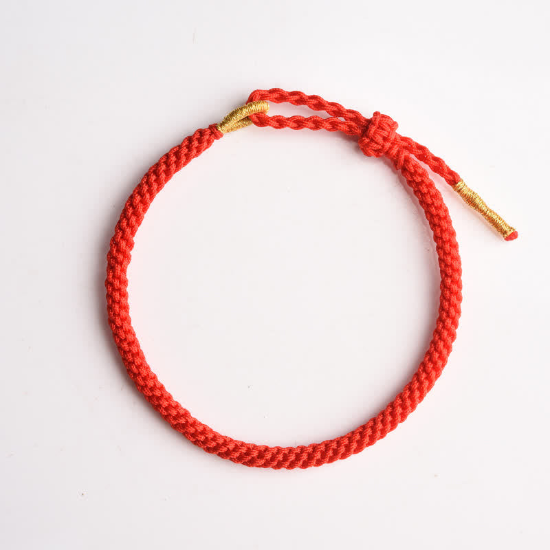 Red String Hand-Woven Adjustable Protection Bracelet