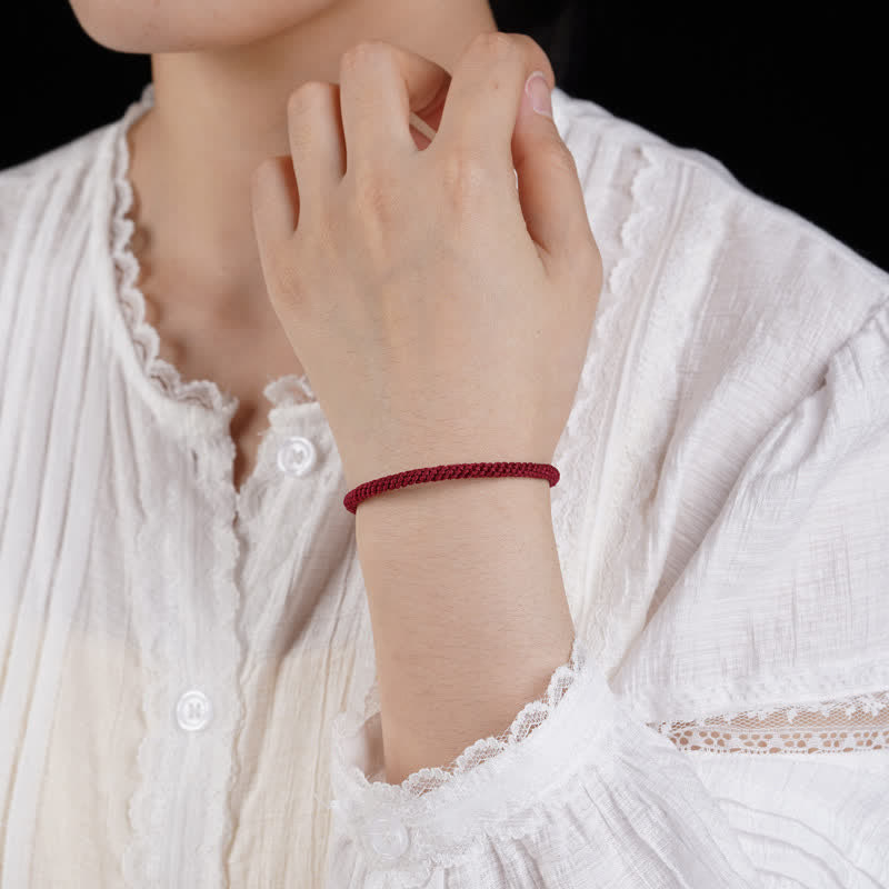 Red String Hand-Woven Adjustable Protection Bracelet