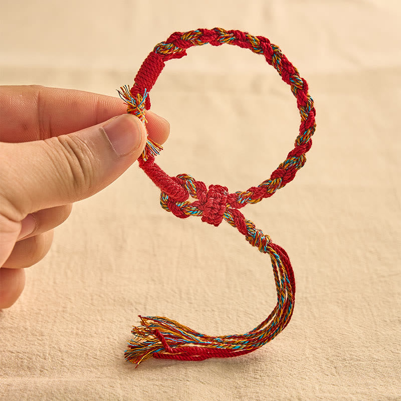 Adjustable Red String Connection Macrame Bracelet