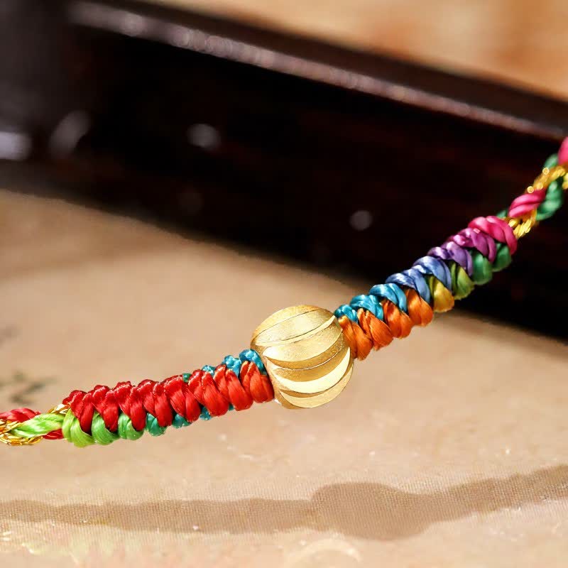 Hand-Woven Colorful Red String Lucky Cord Bracelet