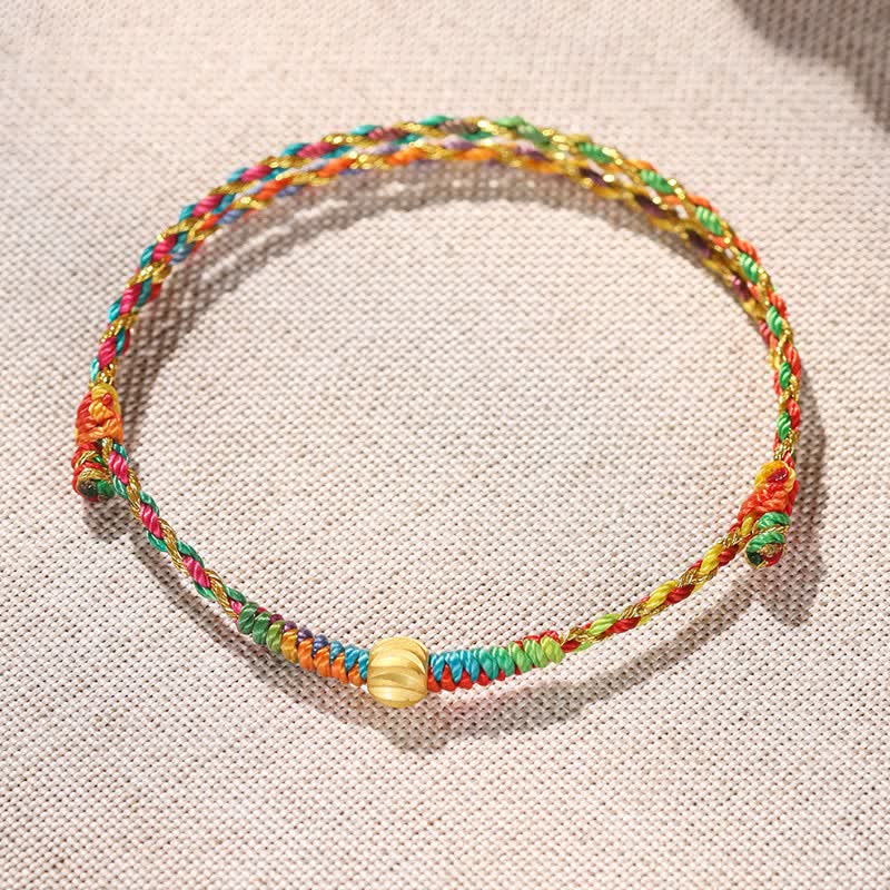 Hand-Woven Colorful Red String Lucky Cord Bracelet